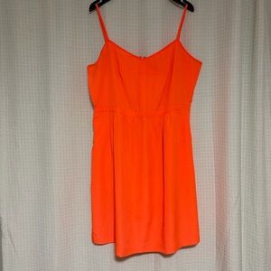 J. Crew Factory Bright Orange Cami Dress